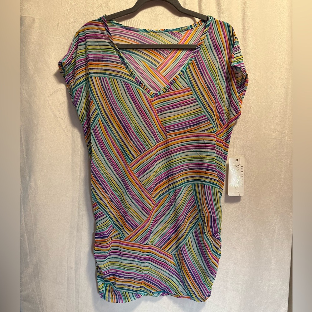 Anne Cole Colorful Striped Swim Coverup